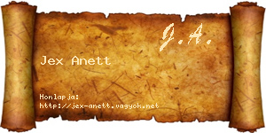 Jex Anett névjegykártya