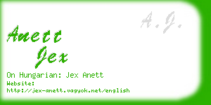 anett jex business card